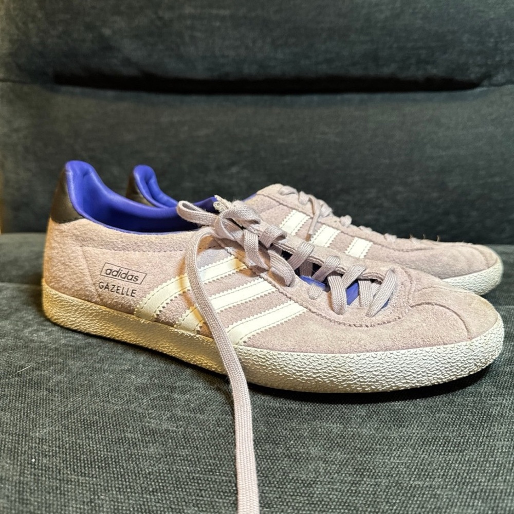Purple adidas gazelle